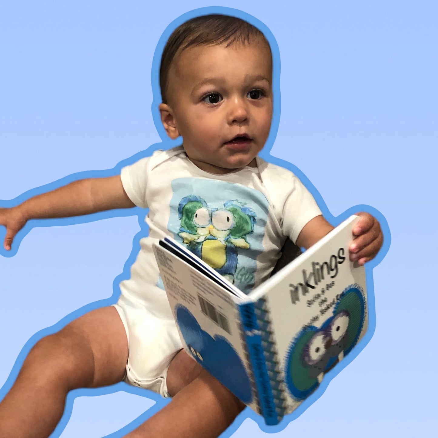InkDrops Gus Baby Onesie
