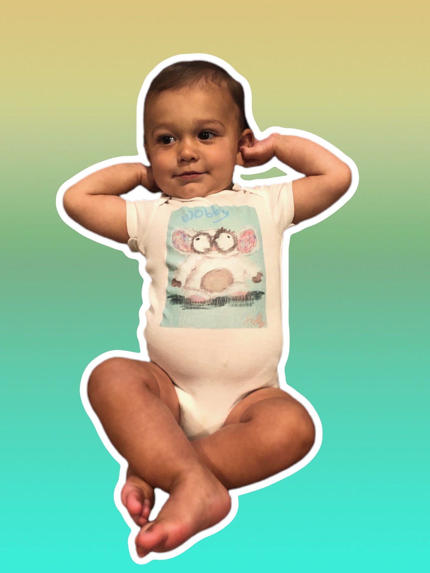 InkDrops Wobby Baby Onesie