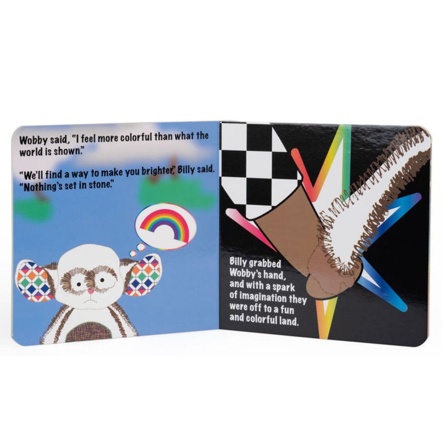 Rainbow Wobby Soft Toy & Infant Novel Set