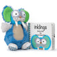 Gus the Toothy Tusked Rus Inklings Baby plush toy – neon blue green purple sensory stuffed animal with crinkle ears for newborns