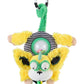 Inklings Baby Sensory Activity Bundle - 4 baby toys- rattle, chime, musical pull, spinbelly - yellow monkey