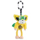 Marley the Monkey Chime & See hanging activity toy – jingle belly rattle and mirror feet stroller clip toy for babies - yellow
