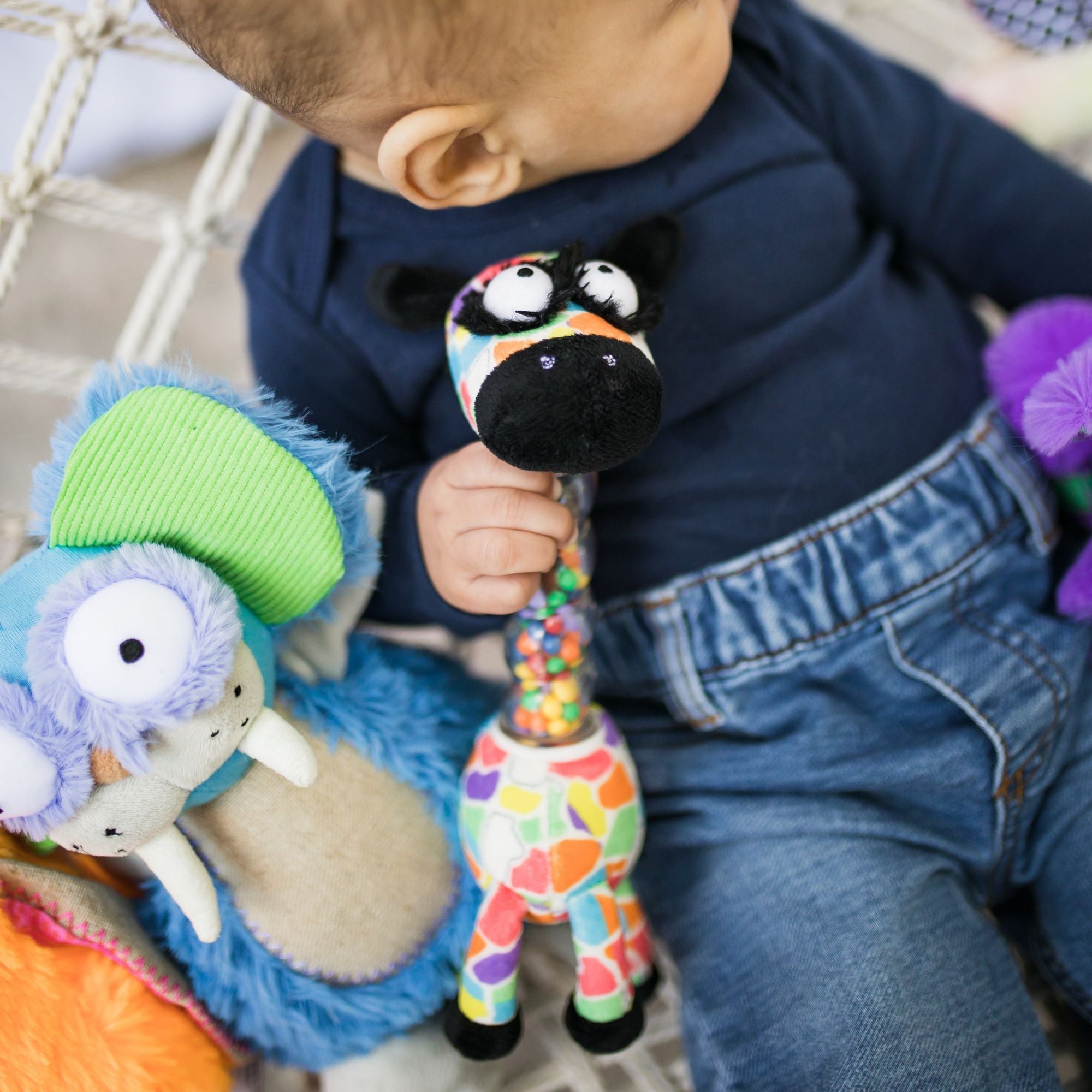 Jaffy the Fringe Footed Giraffe Hand Rattle Jingle Jangle Activity Toy - Inklings Baby