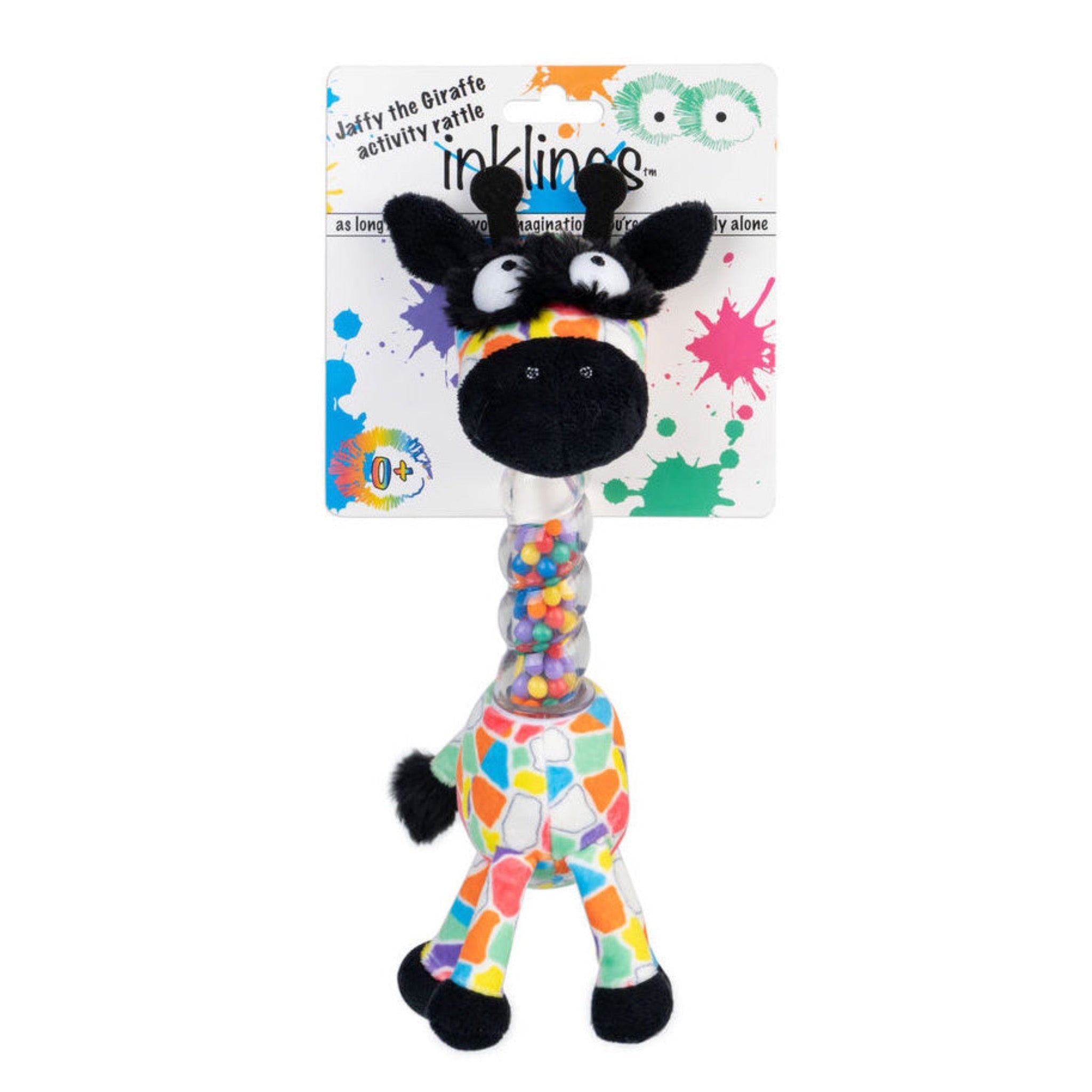 Jaffy the Fringe Footed Giraffe Hand Rattle Jingle Jangle Activity Toy - Inklings Baby