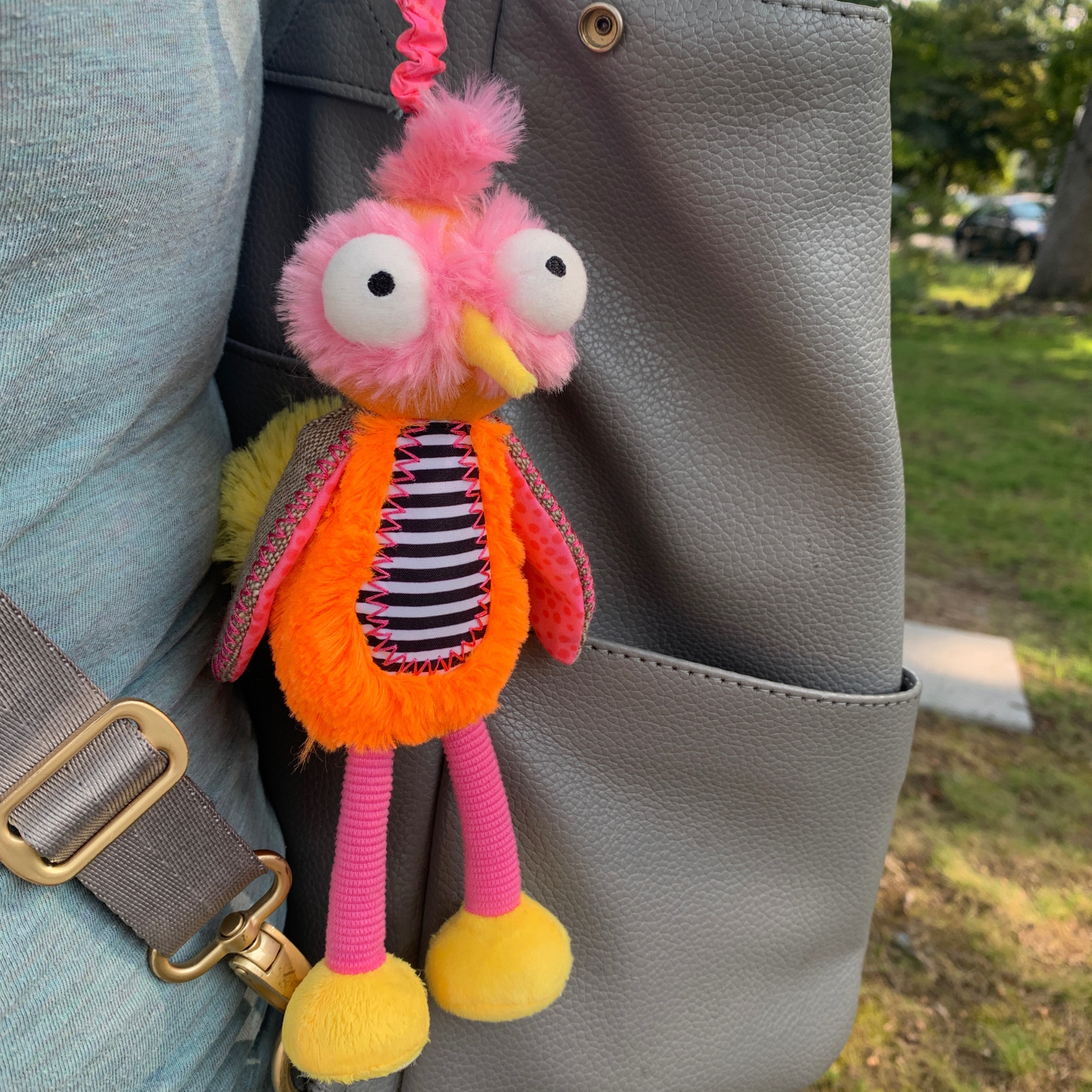 Ollie the Oddball Oddbird Chime & See Atachable Hanging Activity Toy - Inklings Baby