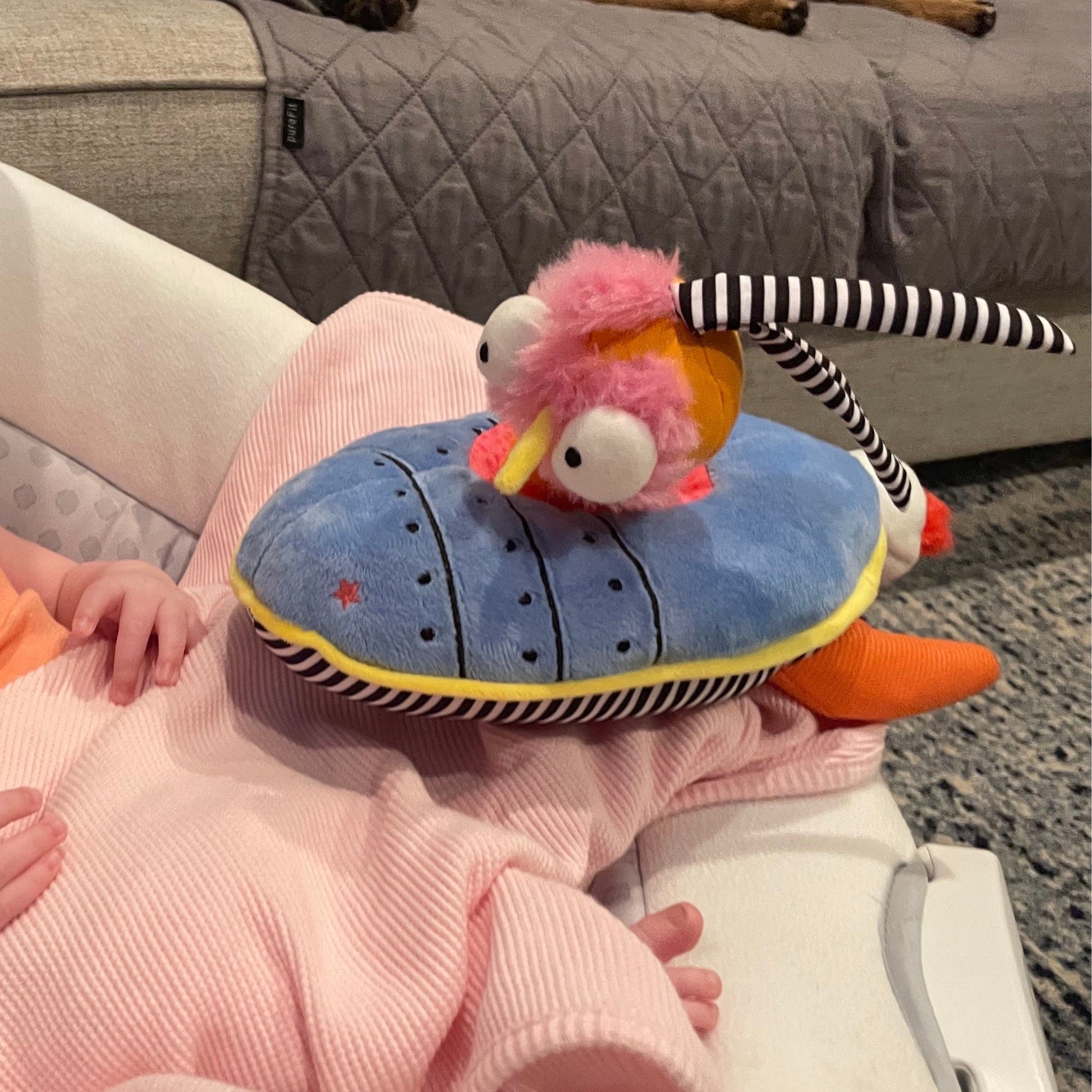 Ollie the Oddball Oddbird Rocket Ship Musical Pull Activity Toy - Inklings Baby