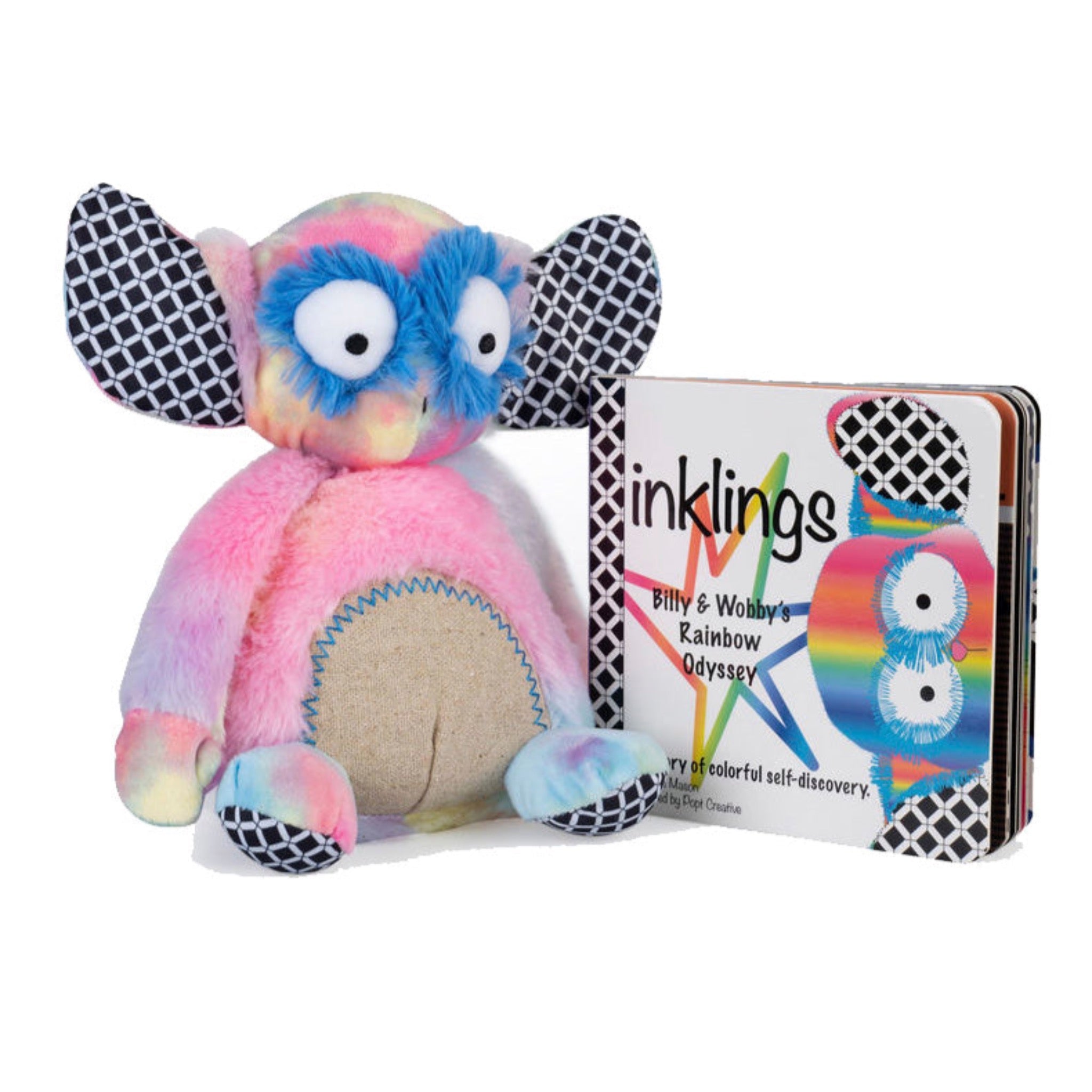 Rainbow Wobby Inklings Plush Toy & Board Book Gift Set - Inklings Baby