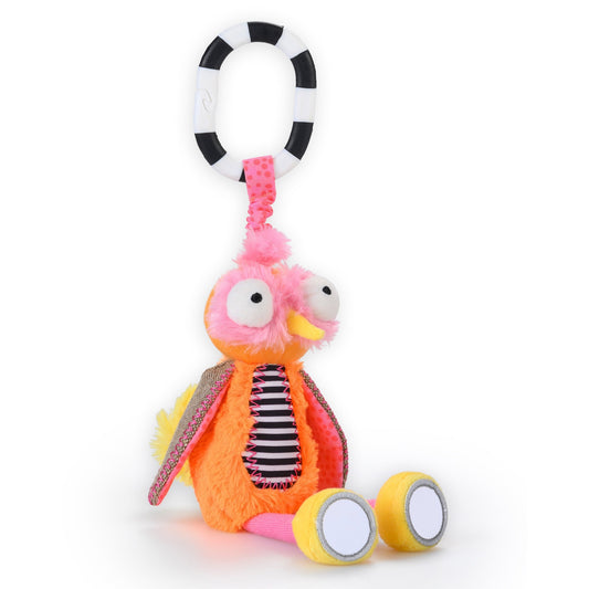 Ollie the Oddball Oddbird Chime & See Atachable Hanging Activity Toy