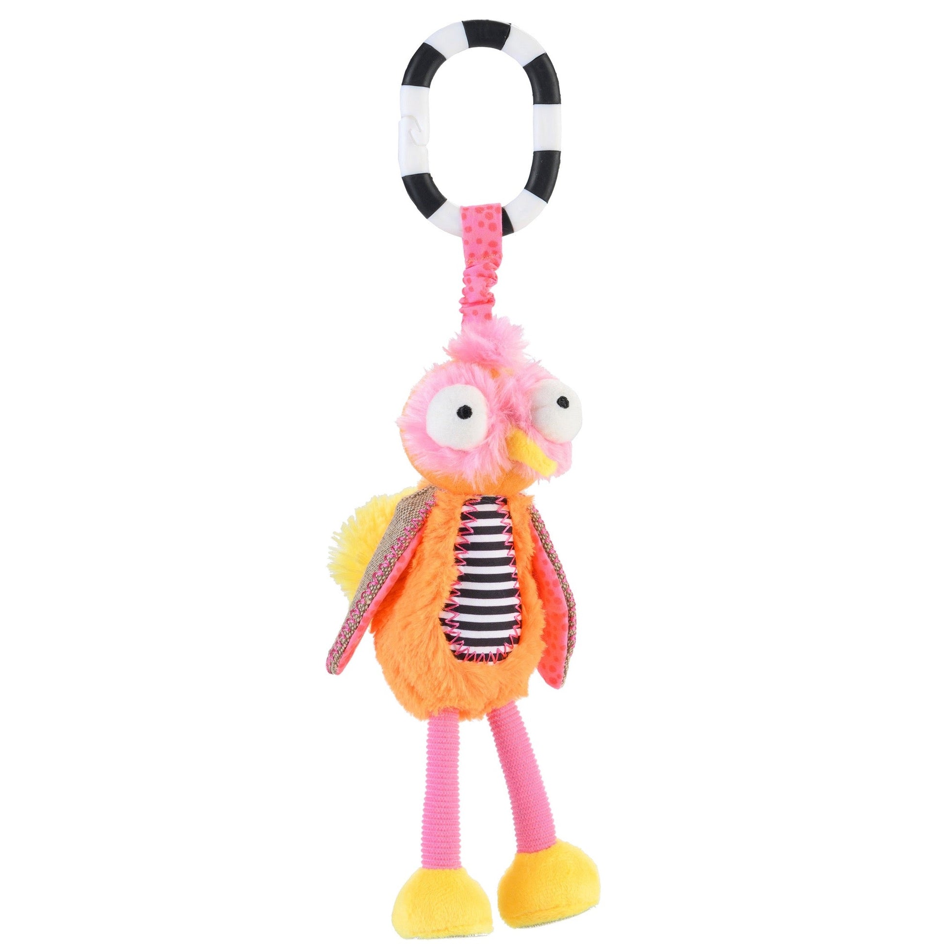 Ollie the Oddball Oddbird Chime & See Atachable Hanging Activity Toy - Inklings Baby